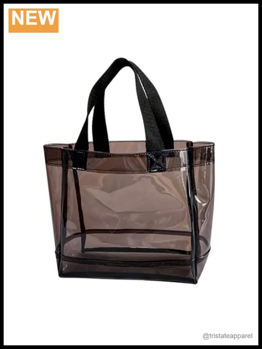 Clear PVC Handle Tote Bag, Waterproof Travel Makeup Pouch, Gift for Her